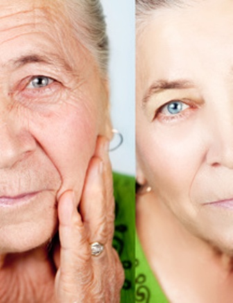 WOMAN- AGING CONCEPT -SKIN CARE AS YOU AGE
